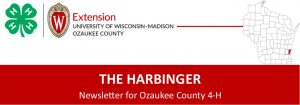 Ozaukee County 4-H Harbinger newsletter graphic