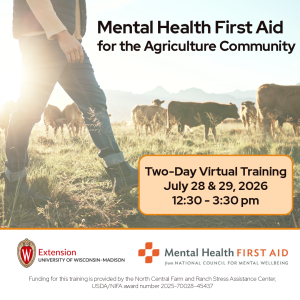 Adult Mental Health First Aid for WI Agriculture Community